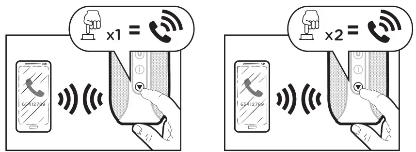 aiwa BST 650 TWS Portable Stereo Speaker with Dual RGB Lighting - ANSWER AN INCOMING CALL 1