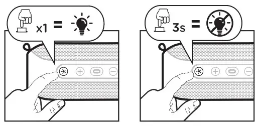 aiwa BST 650 TWS Portable Stereo Speaker with Dual RGB Lighting - LIGHT MODE