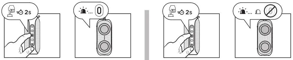 aiwa BST 650 TWS Portable Stereo Speaker with Dual RGB Lighting - TURN ON TURN OFF