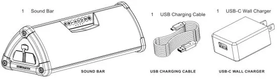 KURYAKYN 502374 Wanderbar Portable Soundbar by MTX - figure 1