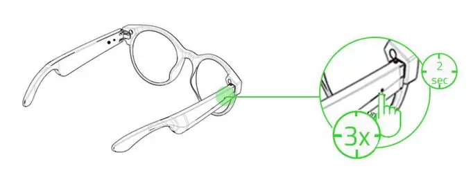 RAZER RZ40-0363 Smart Glasses - GAMING MODE