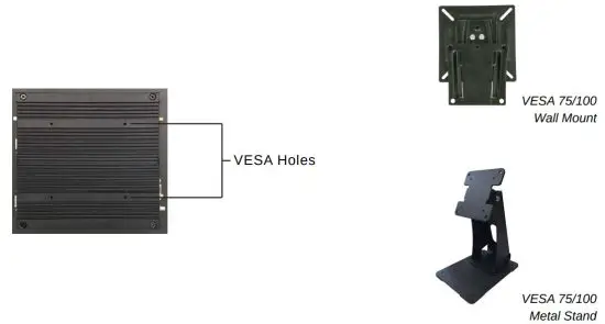 faytech N4200 Capacitive Touch PC - Mounting options