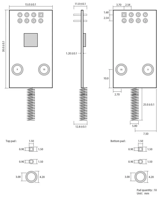 EBYTE E07 M1101D TH CC1101 433MHz DIP Wireless - 4