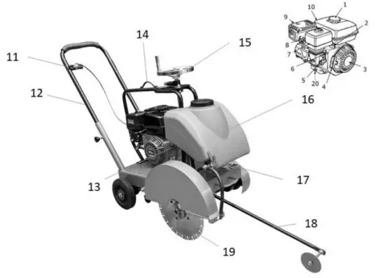 ZIPPER MASCHINEN ZI BES350Y Concrete Cutter - figure 1
