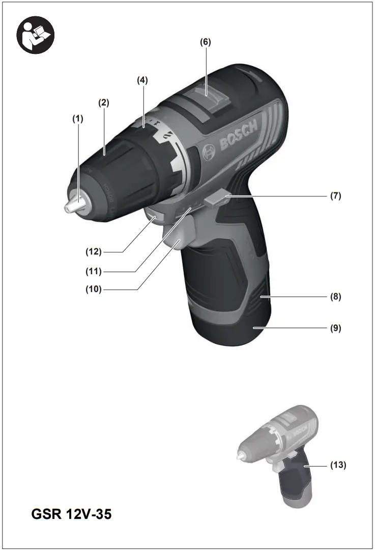 BOSCH GSR 12V 35 HX Cordless Screwdriver - fig 1