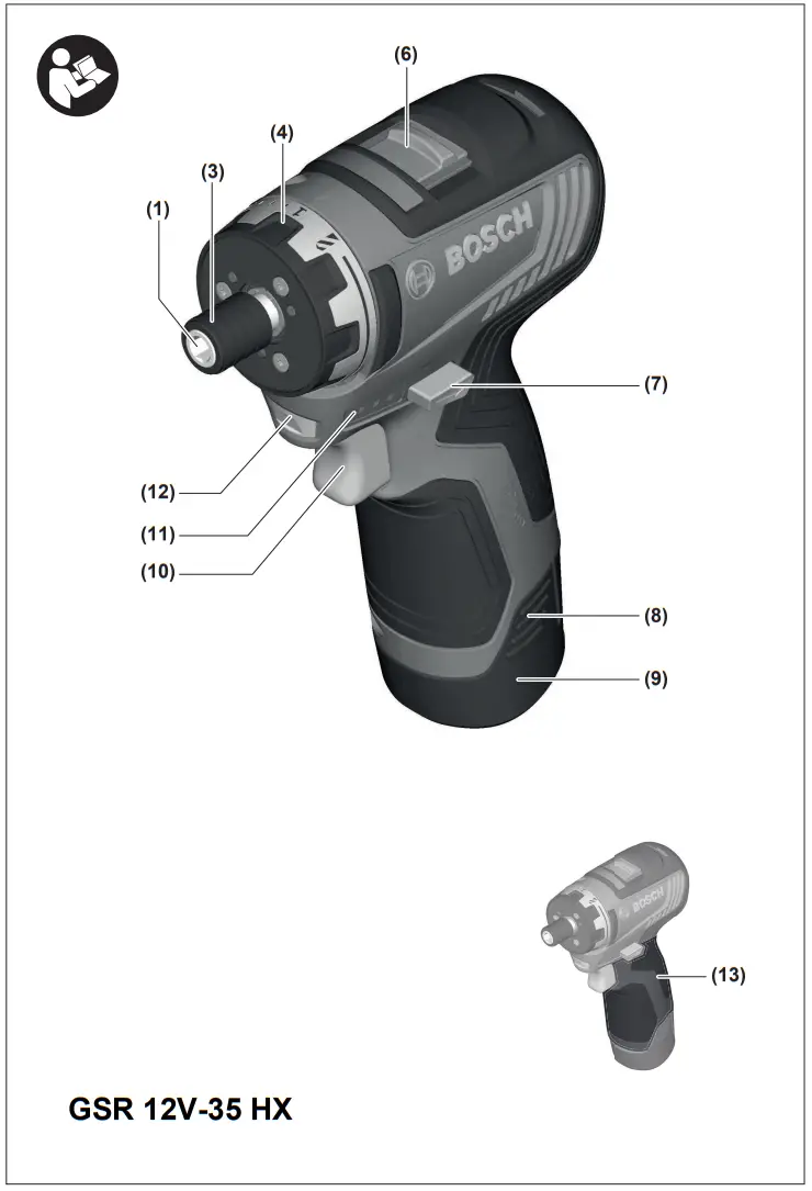 BOSCH GSR 12V 35 HX Cordless Screwdriver - fig 2