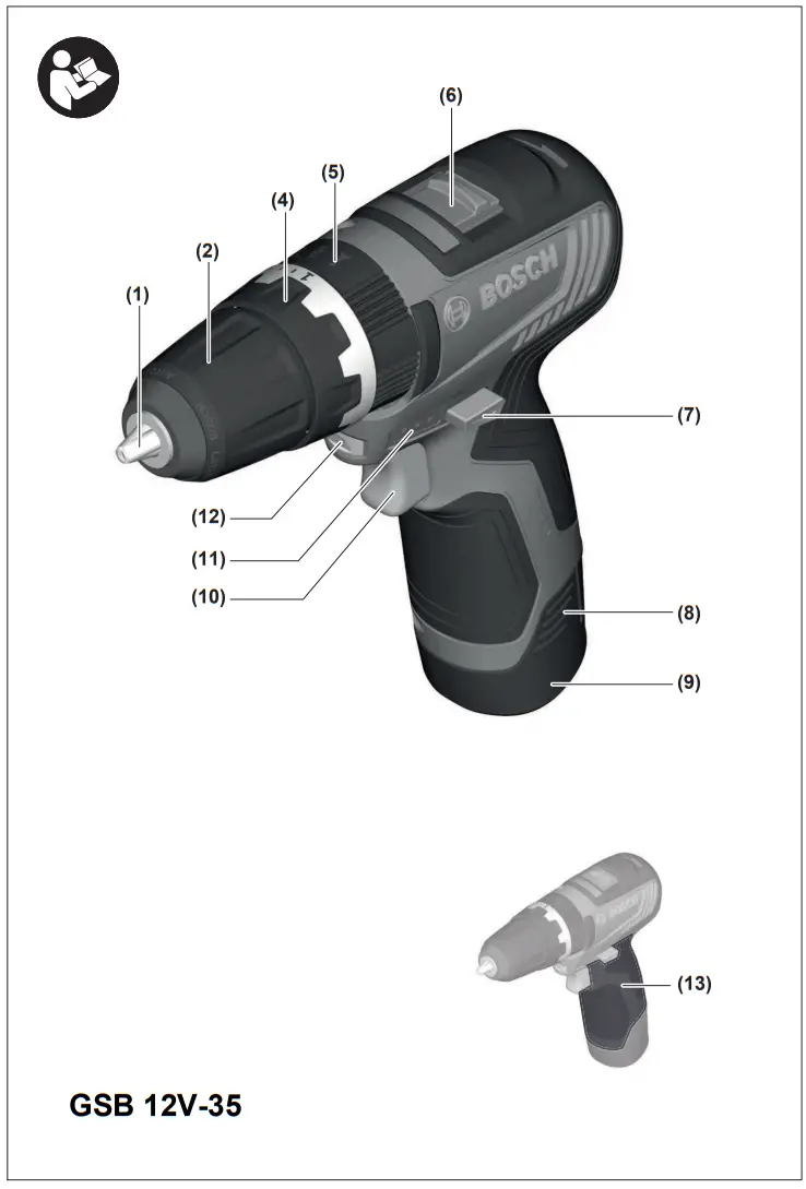 BOSCH GSR 12V 35 HX Cordless Screwdriver - fig