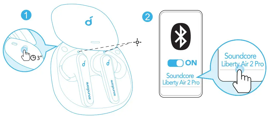 Soundcore A3951J12 Liberty Air 2 Pro True Wireless Earbuds - Pairing with another device