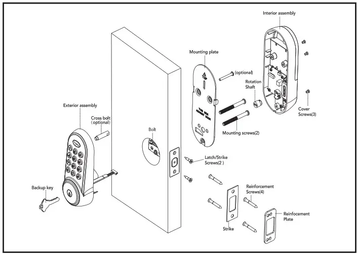 hugolog HU01 Digital Deadbolt - Installation guide