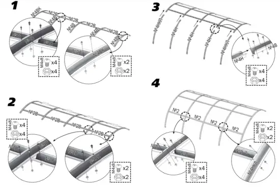 DANCOVER Greenhouse Polycarbonate TITAN Arch 60 - fig2