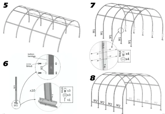 DANCOVER Greenhouse Polycarbonate TITAN Arch 60 - fig3