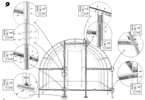 DANCOVER Greenhouse Polycarbonate TITAN Arch 60 - fig4