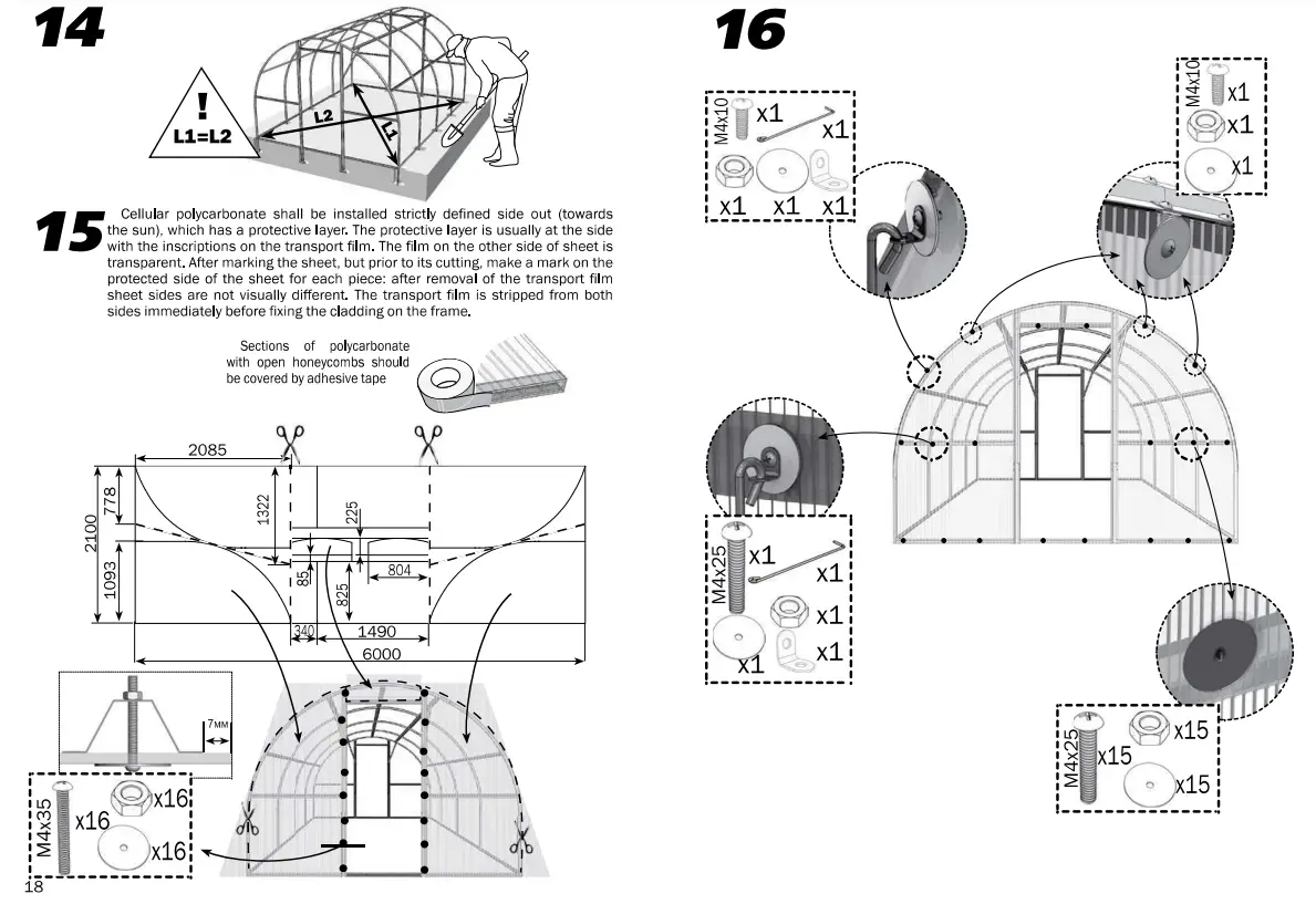 DANCOVER Greenhouse Polycarbonate TITAN Arch 60 - fig7
