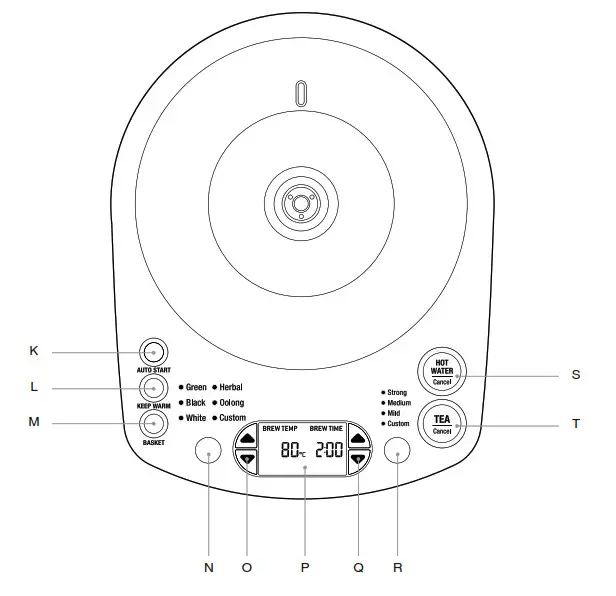 Sage Tea Maker AUTO START button
