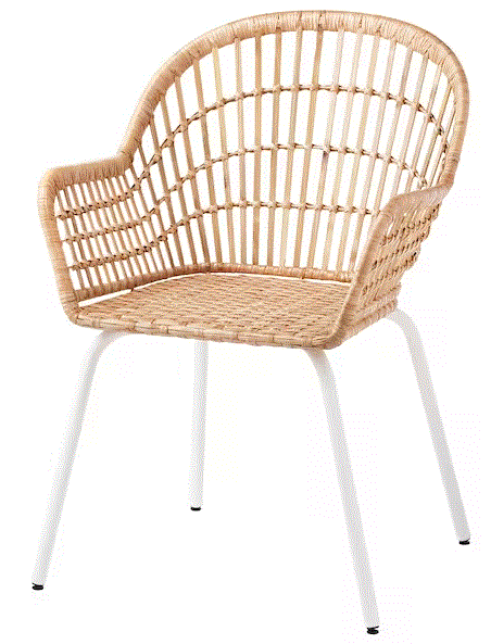 IKEA NILSOVE Chair with Armchair Rattan product image