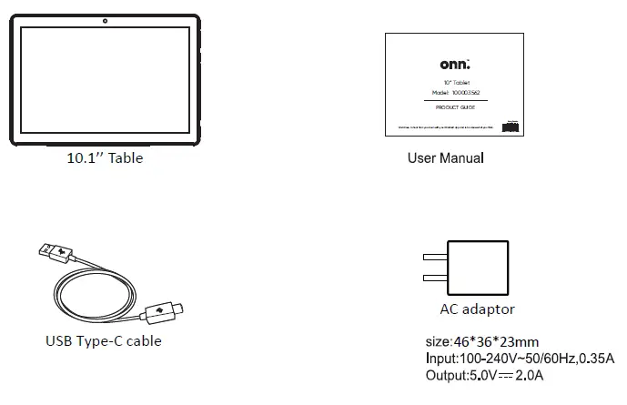 onn 100003562 10.1 Inch 32 GB Memory Android Tablet Pro- fig 1