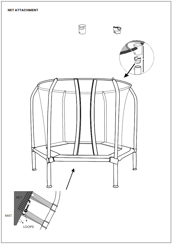 LIFESPAN KIDS TR7HOPPYSET2 SF 7ft Hyperjump Hoppy Trampoline- FIG 12