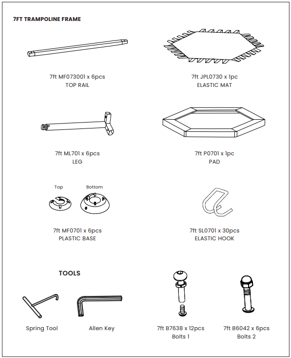 LIFESPAN KIDS TR7HOPPYSET2 SF 7ft Hyperjump Hoppy Trampoline- FIG 5
