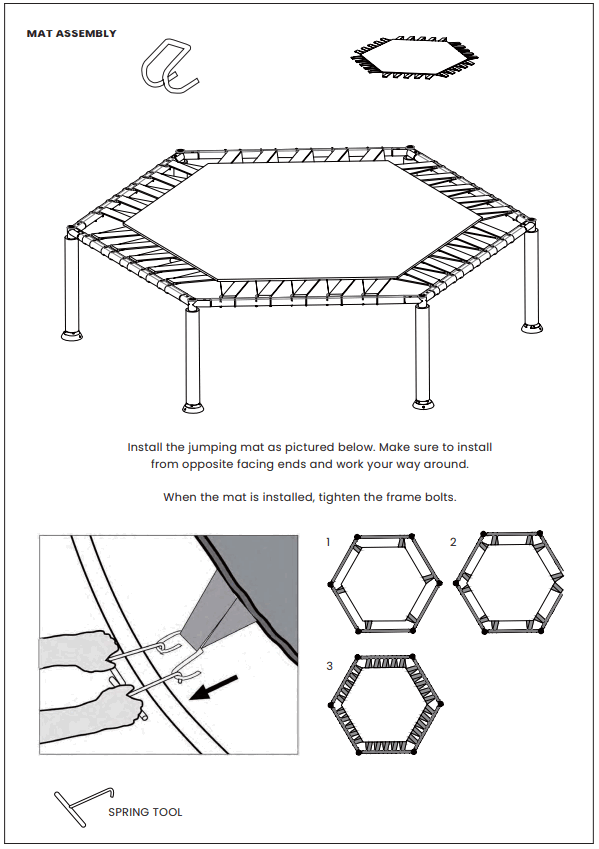 LIFESPAN KIDS TR7HOPPYSET2 SF 7ft Hyperjump Hoppy Trampoline- FIG 8