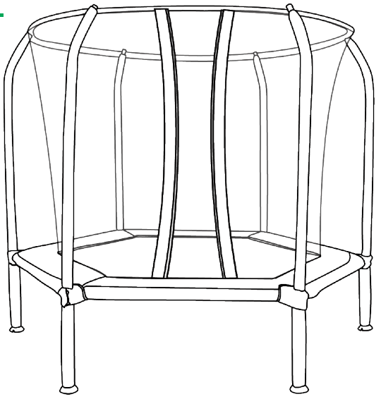 LIFESPAN KIDS TR7HOPPYSET2 SF 7ft Hyperjump Hoppy Trampoline