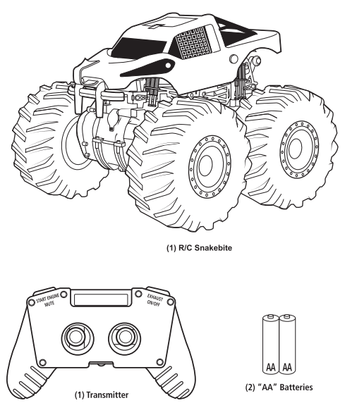 NEW BRIGHT 61061U Snake Bite Battery Radio Control Monster Truck-