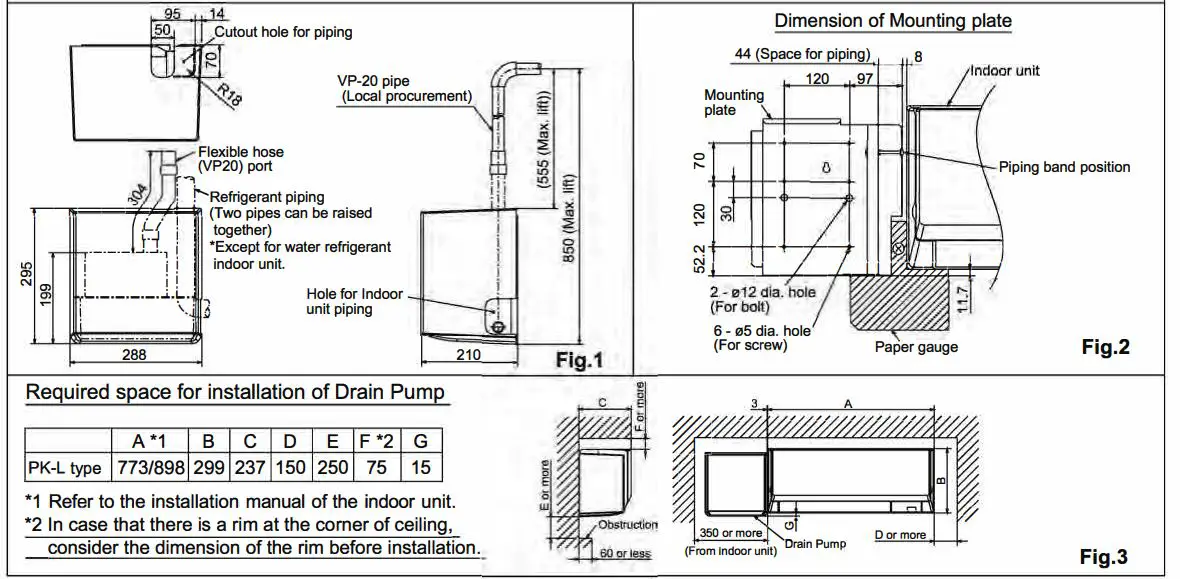 MITSUBISHI-ELECTRIC-PAC-SK01DM-E-Condensate-Pump-fig-2