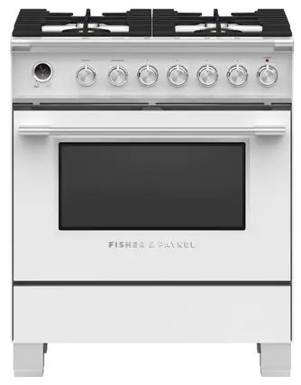 FISHER PAYKEL OR30SCG6W1 30 Inch 4 Burners Dual Fuel Range