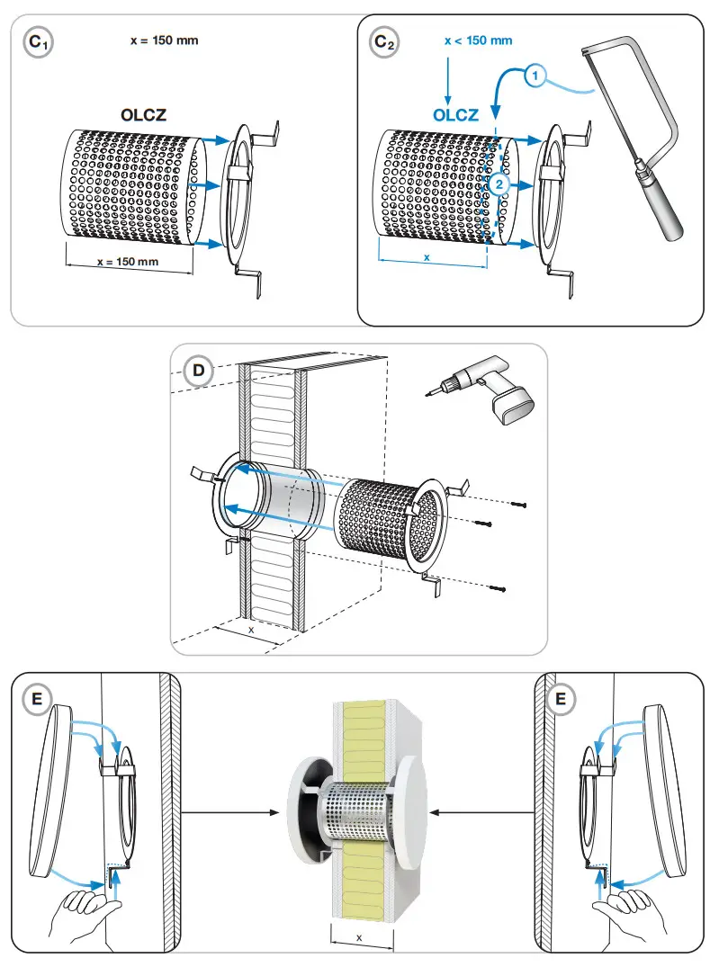 Lindab OLC Acoustic Transfer Grill - fig 4
