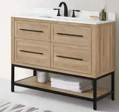 GLACIER BAY Huckleberry 42 Bath Vanity in Weathered- - Copy