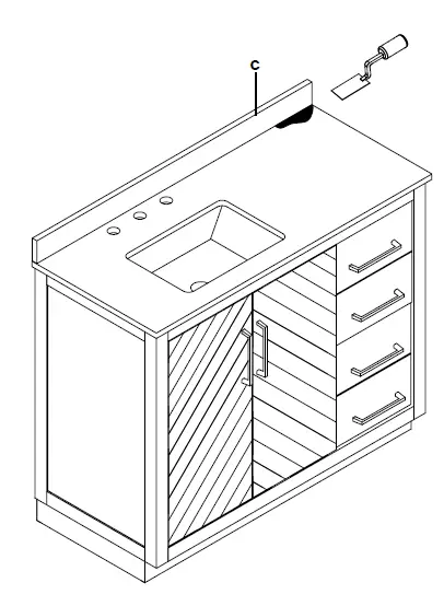GLACIER BAY Huckleberry 42 Bath Vanity in Weathered- - Copy