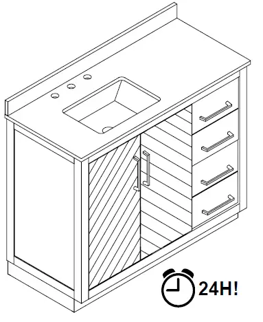 GLACIER BAY Huckleberry 42 Bath Vanity in Weathered- - Copy