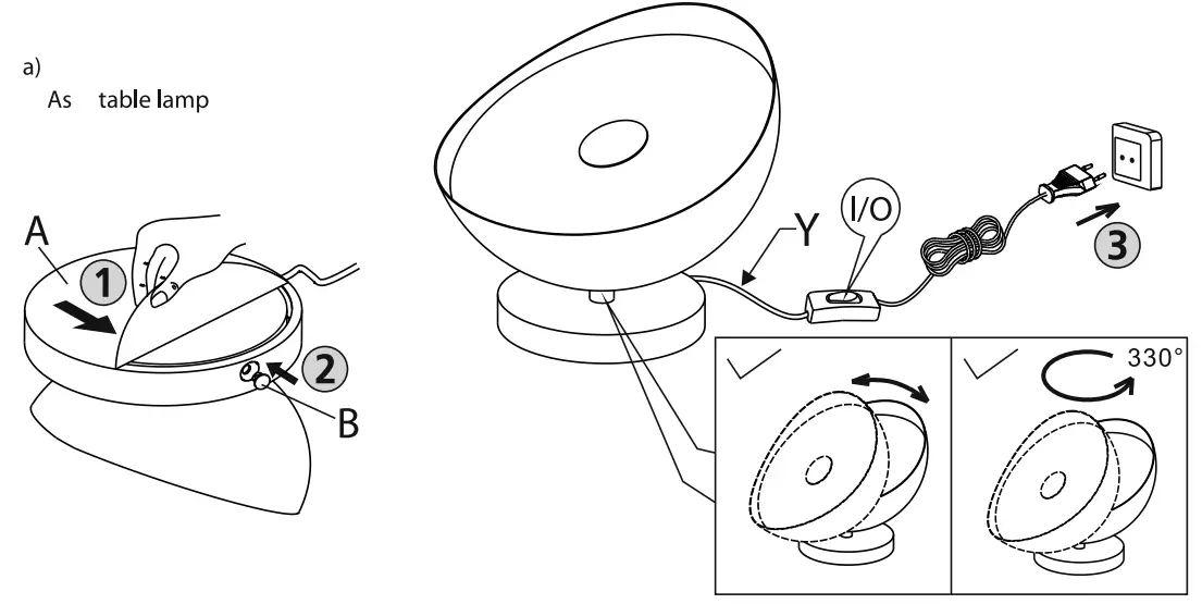 Paul Neuhaus 4540-16 Q ALEXIS RGB Table Lamp - fitting