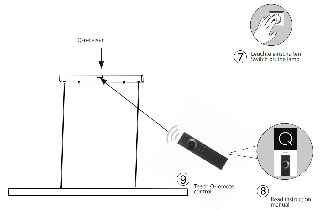 Paul Neuhaus 2375-95 Q-CORA Pendant Light LED Aluminium - Figure 3