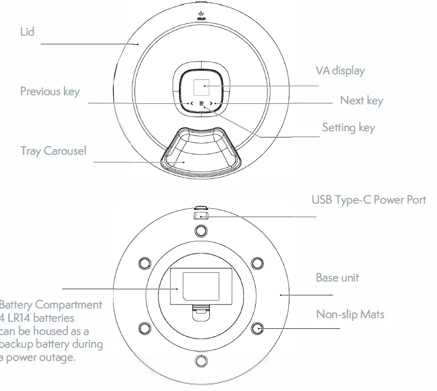 TESLA 13976336 Smart Pet Feeder Spin 1