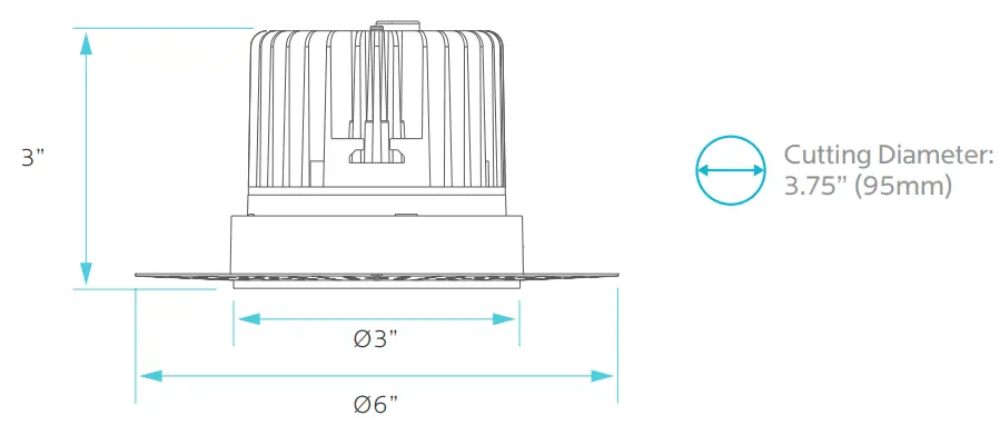 LUXRITE LR24920 4 Inch 5 CCT Trimless Recessed Downlight - Fig3