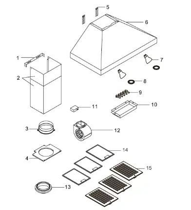 WINDSTER RA 7730SS 36 Inch Stainless Steel Wall Hood -fig3