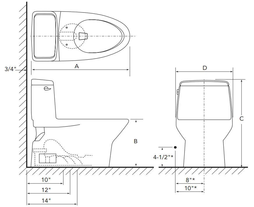 TOTO Carolina Elongated Toilet in Sedona Beige - fig 24