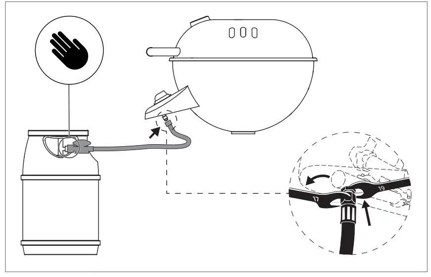 OUTDOOR CHEF GENEVA 570 G Kettle Gas BBQ - LEAK
