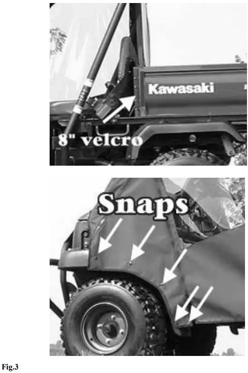 FALCON RIDGE KAW-4010TRANS-FC05 Full Cab Enclosure Fits Lexan Windshield-fig4