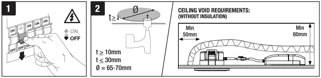 AURORA AU R6CS Colour Switchable 6W Fire Rated Downlight - Product Overview 1