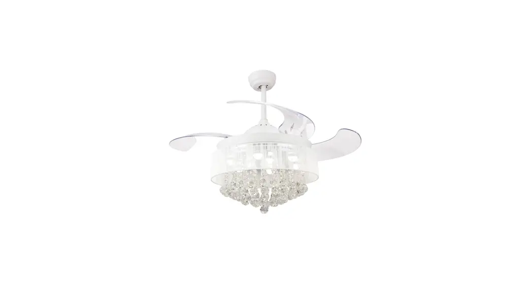 Parrotuncle F3508a110v Indoor Chrome Retractable Crystal Chandelier Ceiling Fan User Guide