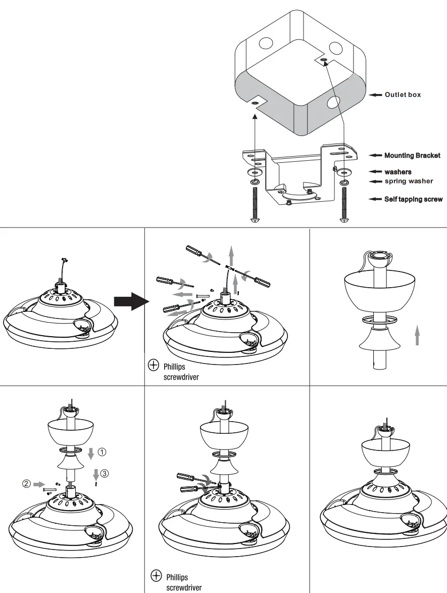 ParrotUncle F3508A110V Indoor Chrome Retractable Crystal Chandelier Ceiling Fan - Fig1