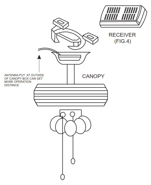 ParrotUncle F3508A110V Indoor Chrome Retractable Crystal Chandelier Ceiling Fan - Fig4