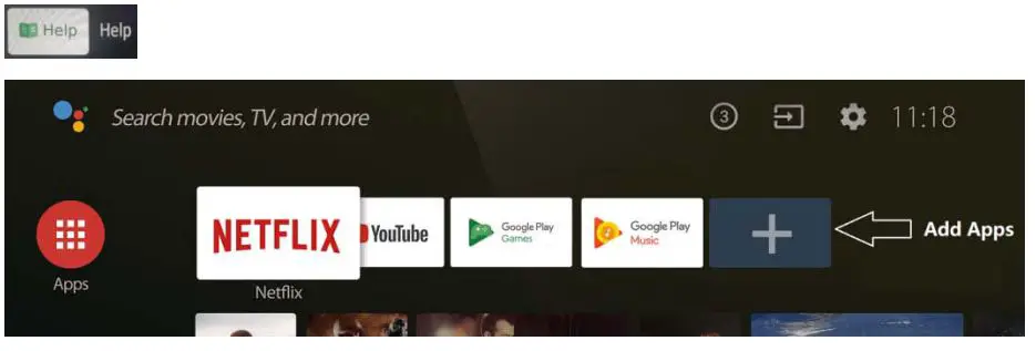 CHiQ U50G7H 4K UHD Smart Android LED TV User Manual - Help function