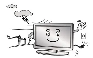 CHiQ U50G7H 4K UHD Smart Android LED TV User Manual - Unplug this apparatus during lightning storms or when unused for long periods of time