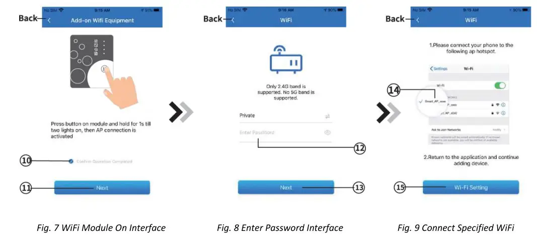 EVOHEAT HiTemp WiFi App - Figure7,8,9