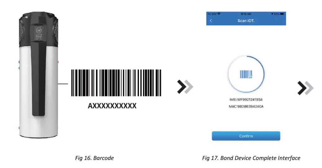 EVOHEAT HiTemp WiFi App - figure 16,17