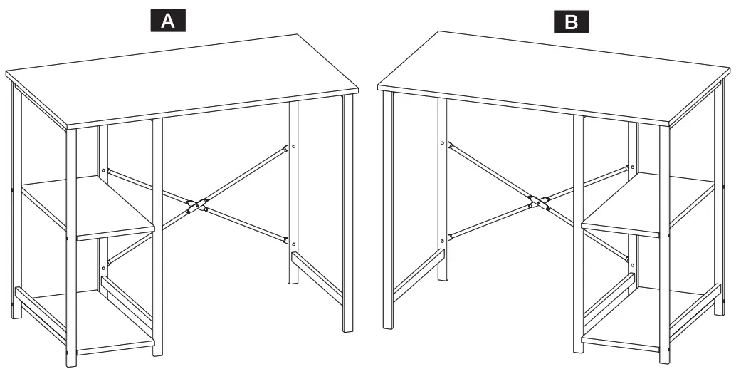 amazon basics B07P Series Classic Computer Desk with Shelves - fig3