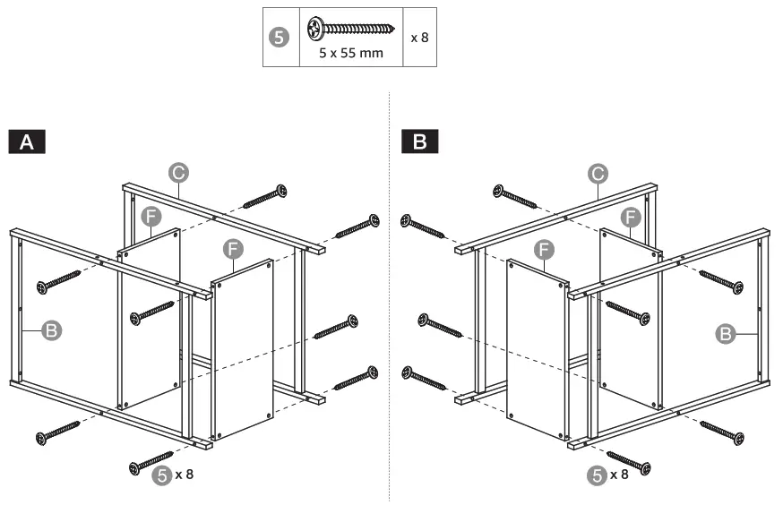 amazon basics B07P Series Classic Computer Desk with Shelves - fig5
