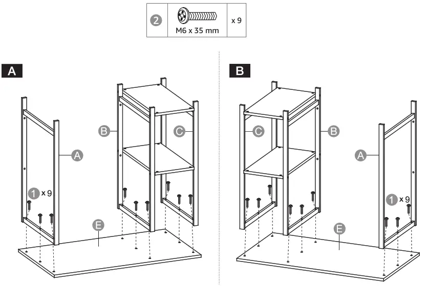amazon basics B07P Series Classic Computer Desk with Shelves - fig6